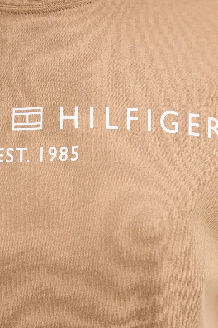 Tommy Hilfiger tričko dámske bavlnené WW0WW40276 hnedá
