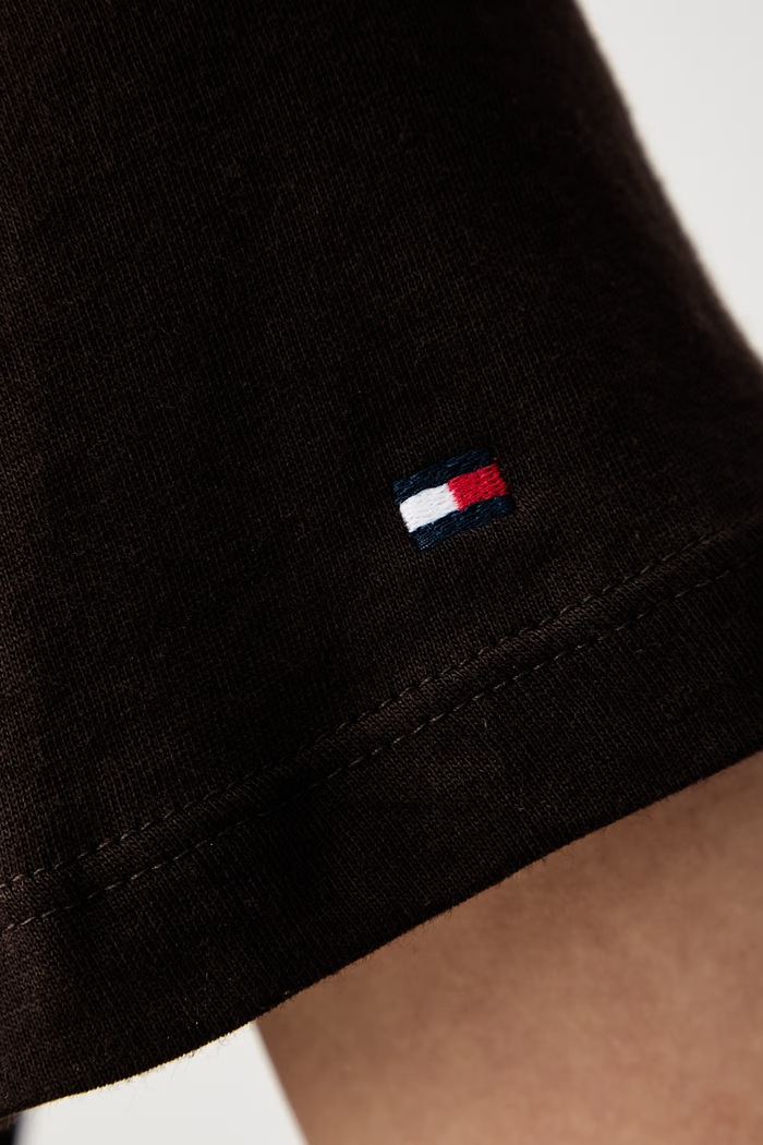 Tommy Hilfiger tričko dámské bavlněné WW0WW40276 hnědá