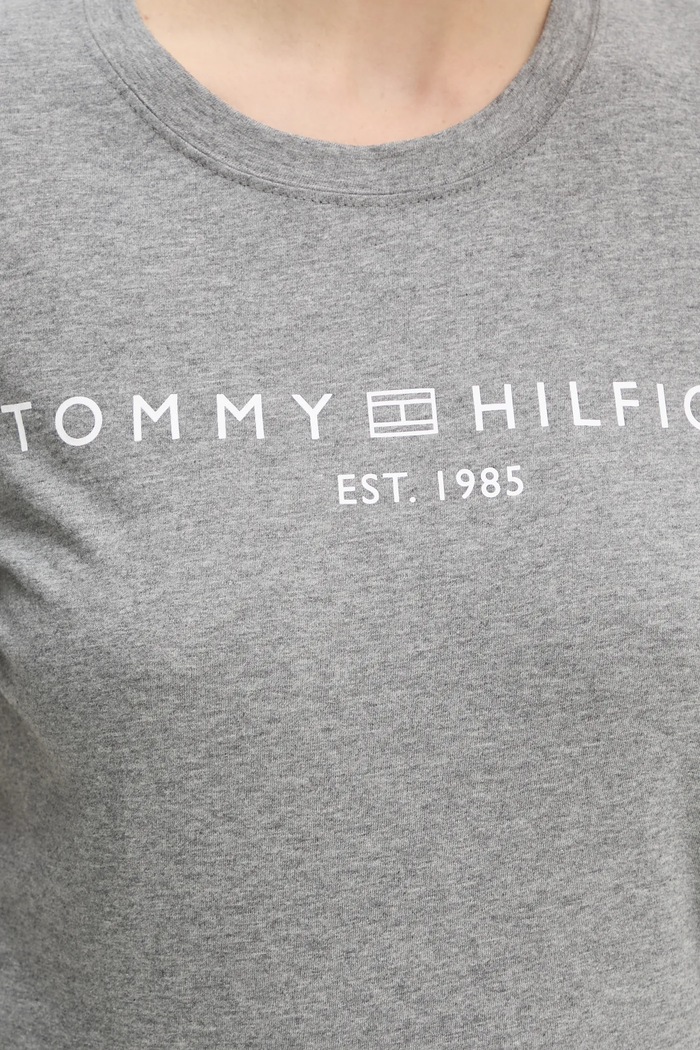 Tommy Hilfiger тениска дамска от памук WW0WW40276 сив