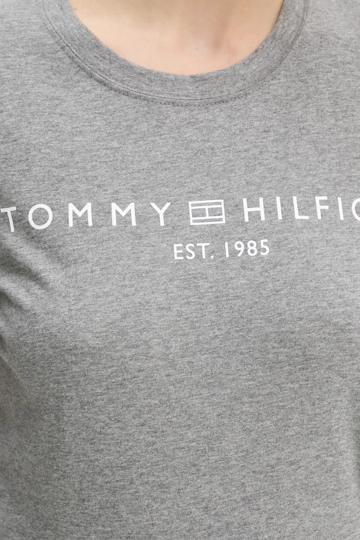 Tommy Hilfiger тениска дамска от памук WW0WW40276 сив
