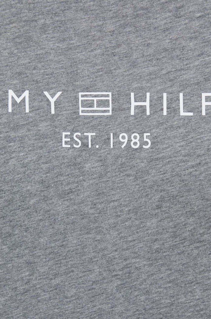 Tommy Hilfiger tričko dámské bavlněné WW0WW40276 šedá