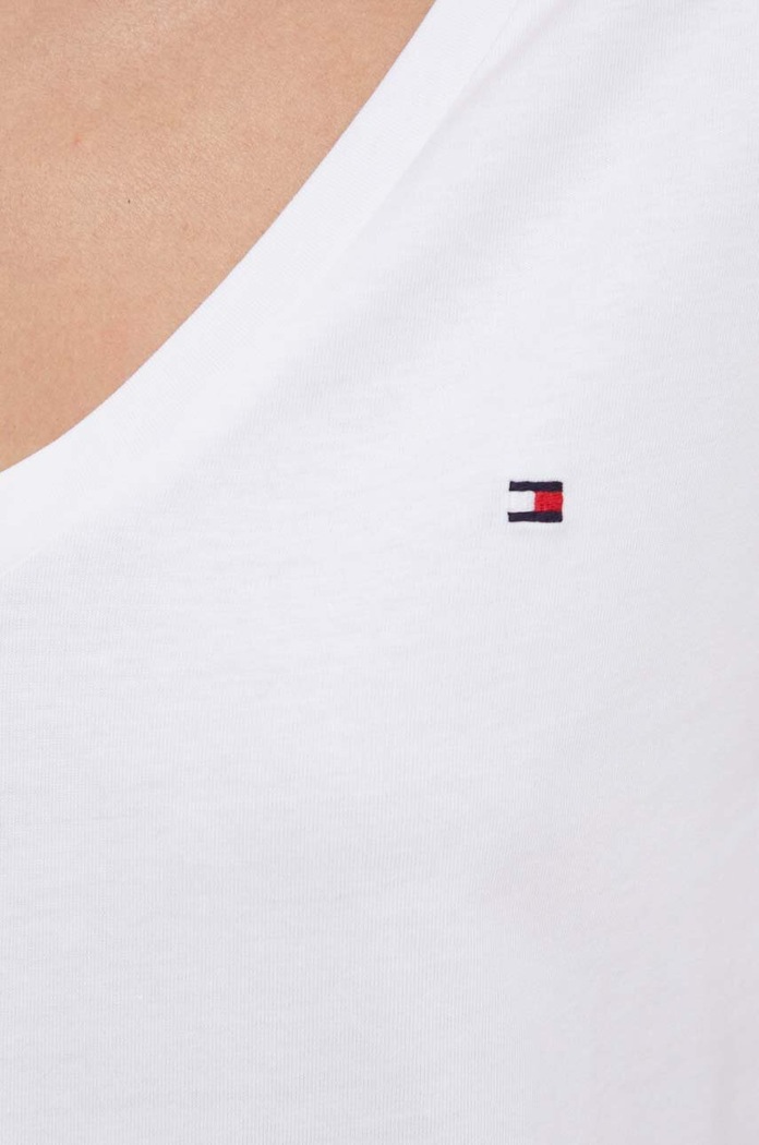 Bavlnené tričko Tommy Hilfiger biela WW0WW39781