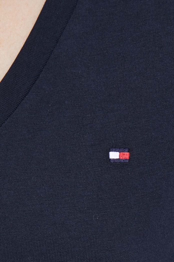 Bavlněné tričko Tommy Hilfiger WW0WW39781 námořnická modř