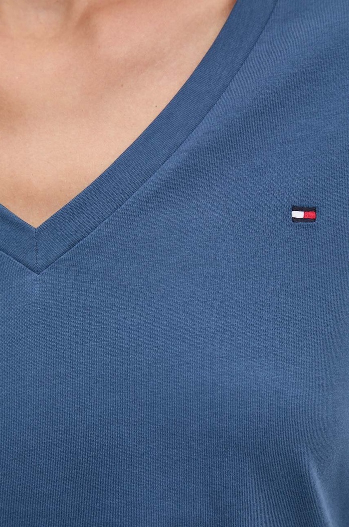Bavlnené tričko Tommy Hilfiger modrá WW0WW39781