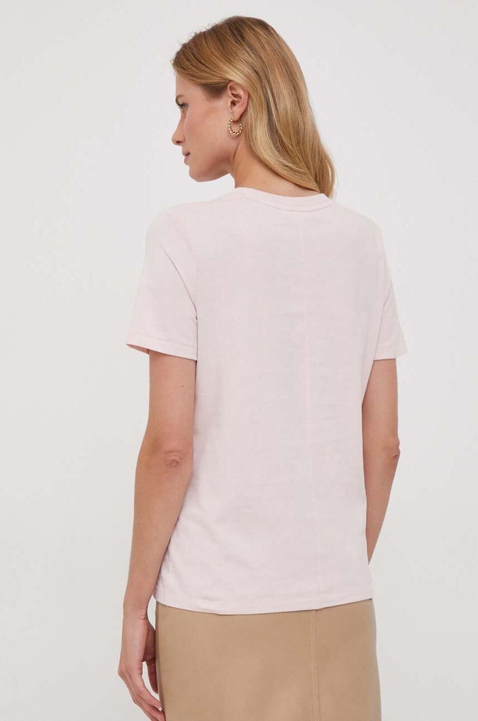 Odzież Tommy Hilfiger t-shirt bawełniany WW0WW39848 różowy
