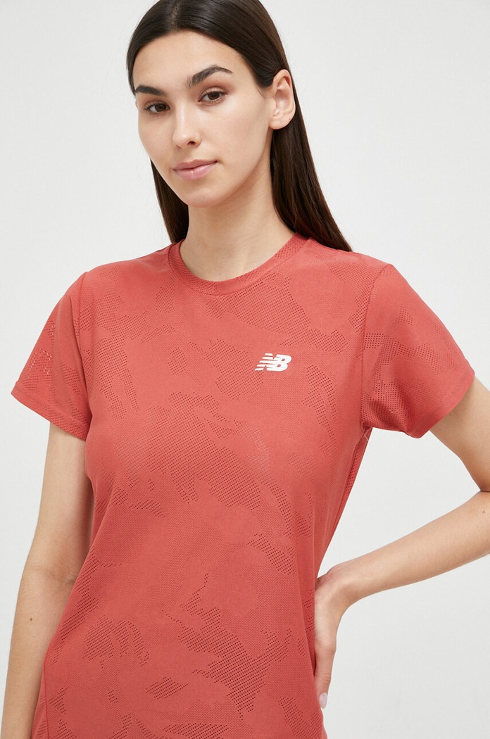 New Balance futós póló Q Speed elasztánnal piros WT33281ASU