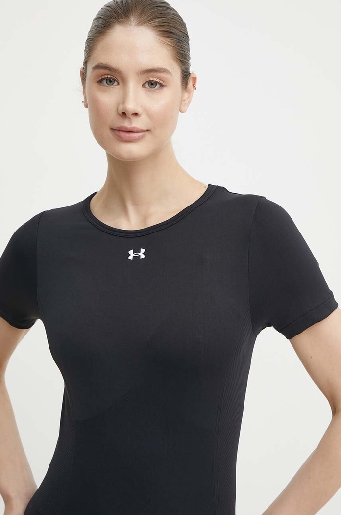 Under Armour t-shirt γυμναστικής γυναικείο Train Seamless μαύρο 1379149