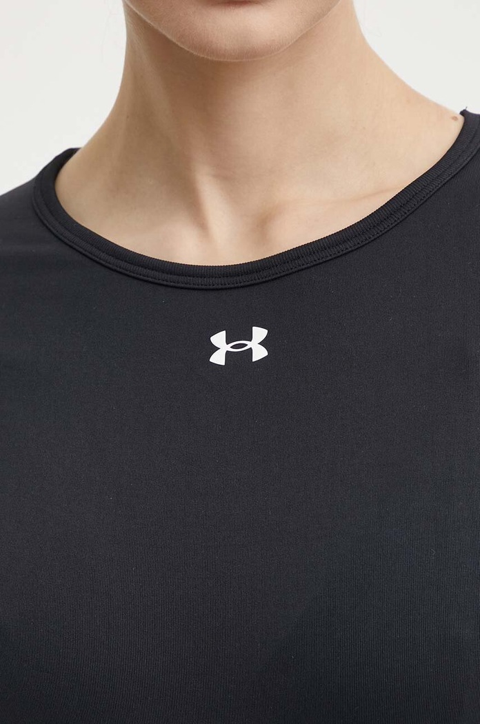 Under Armour t-shirt γυμναστικής γυναικείο Train Seamless 1379149 μαύρο