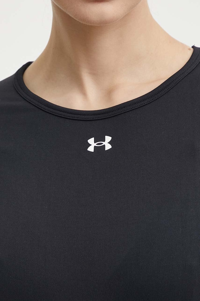 Under Armour t-shirt γυμναστικής γυναικείο Train Seamless 1379149 μαύρο