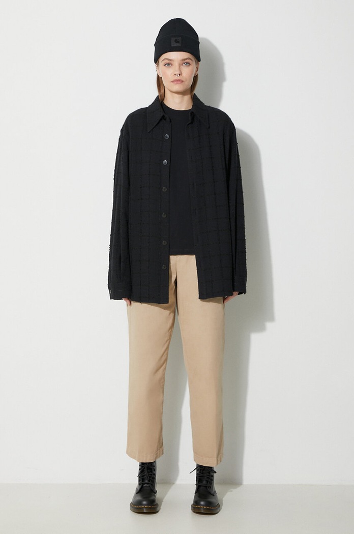 Βαμβακερό μπλουζάκι Carhartt WIP I032206.0M4XX μαύρο AW23