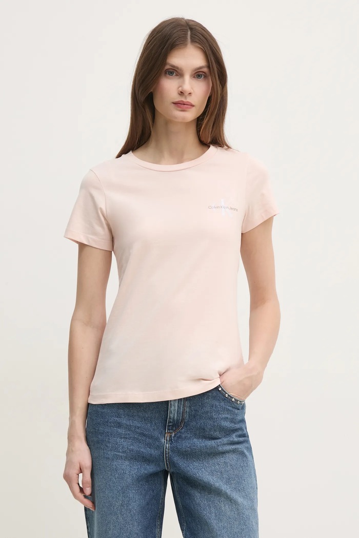 Памучна тениска Calvin Klein Jeans (2 броя) J20J219734 бял SS25