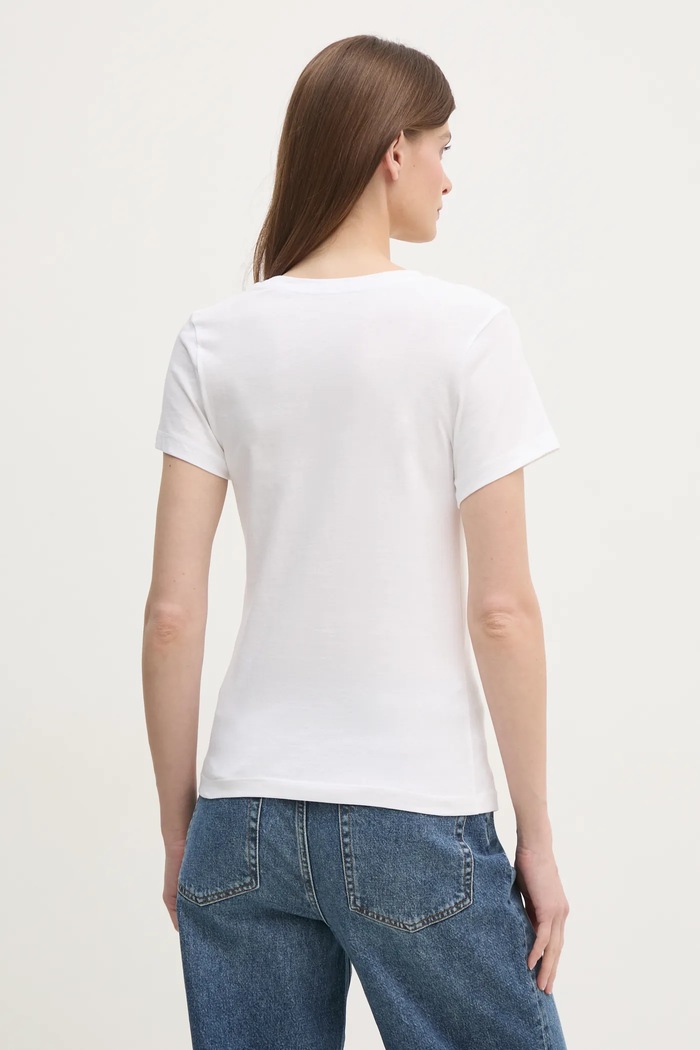 Памучна тениска Calvin Klein Jeans (2 броя) бял J20J219734