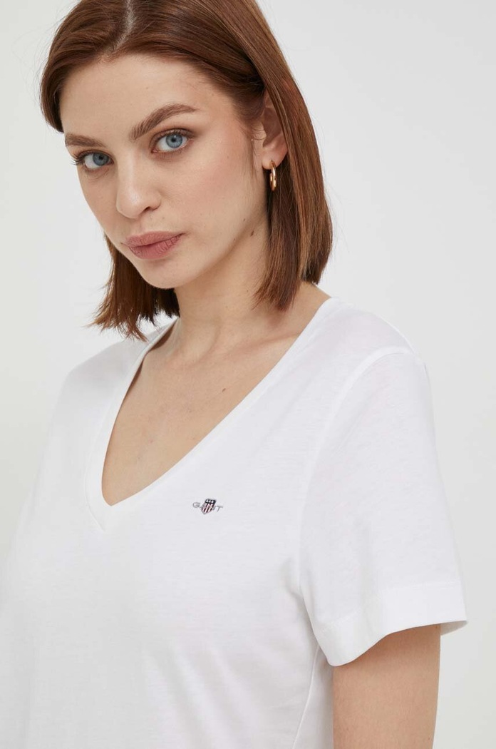 Gant tricou pentru femei din bumbac alb 4200750