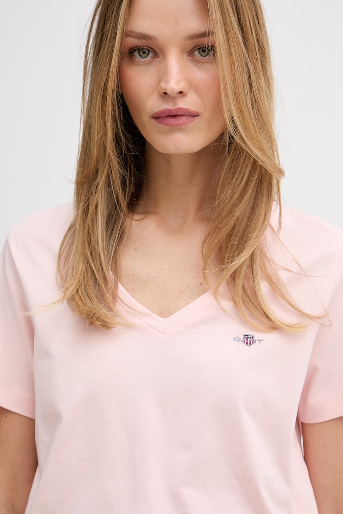 Gant T-shirt damski bawełniany różowy 4200750