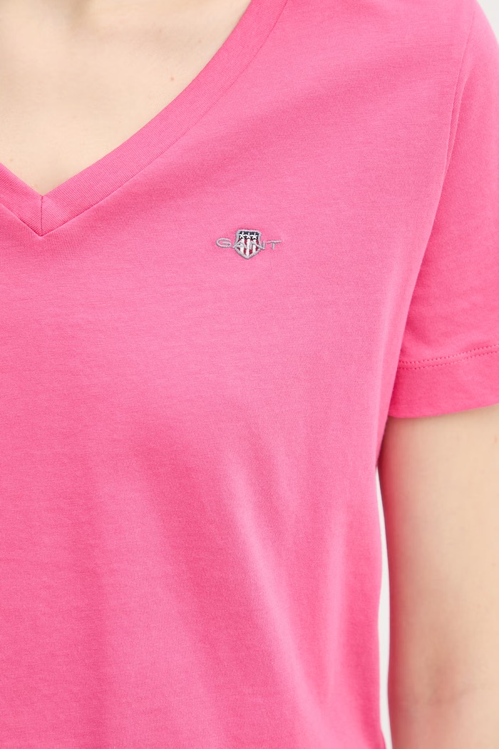 Gant tricou pentru femei din bumbac 4200750 roz