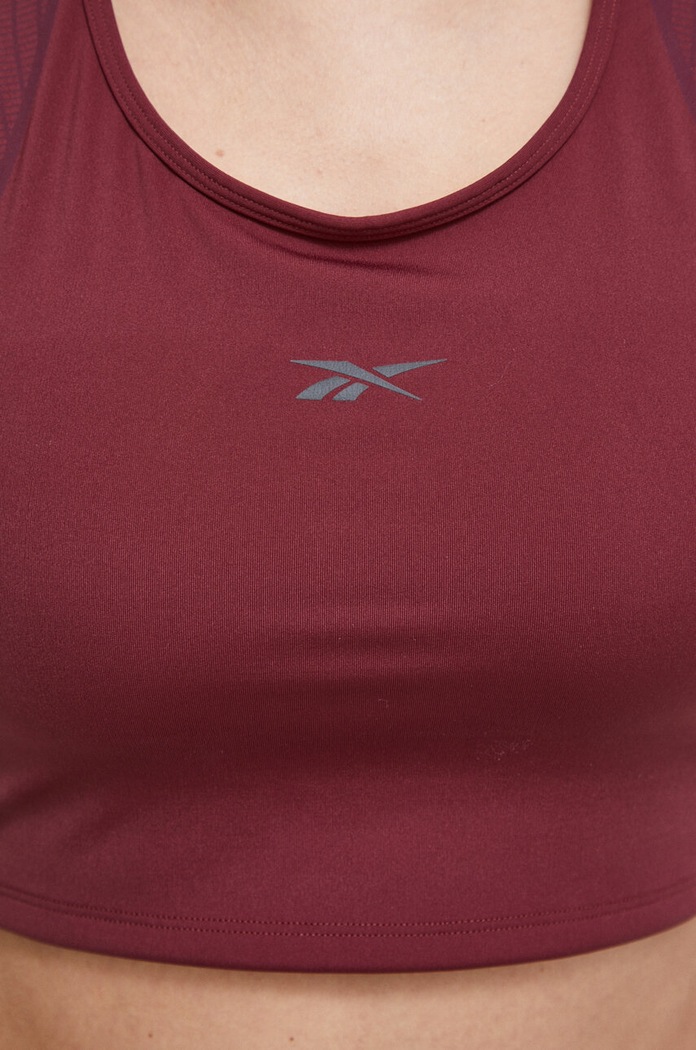 Reebok top treningowy Lux Perform 100035420 bordowy