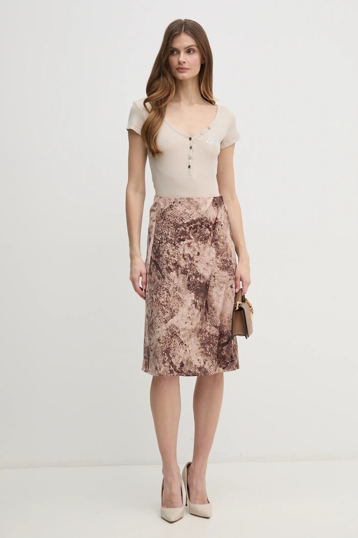 Tričko Guess W4RP47.K1814 béžová SS25