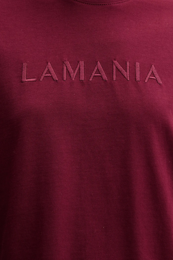 La Mania t-shirt bawełniany MELANIE bordowy