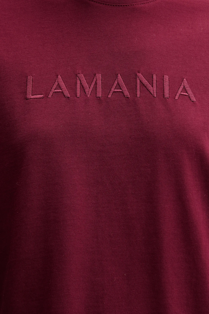 La Mania t-shirt bawełniany MELANIE bordowy