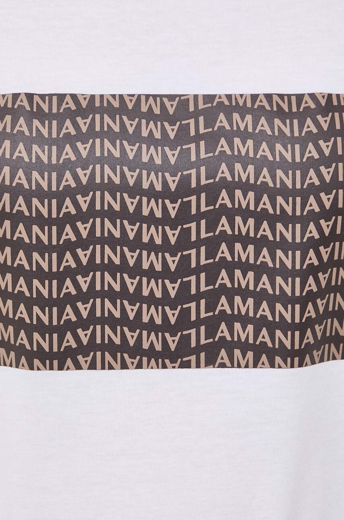 La Mania t-shirt bawełniany SIGNATURE.2 brązowy