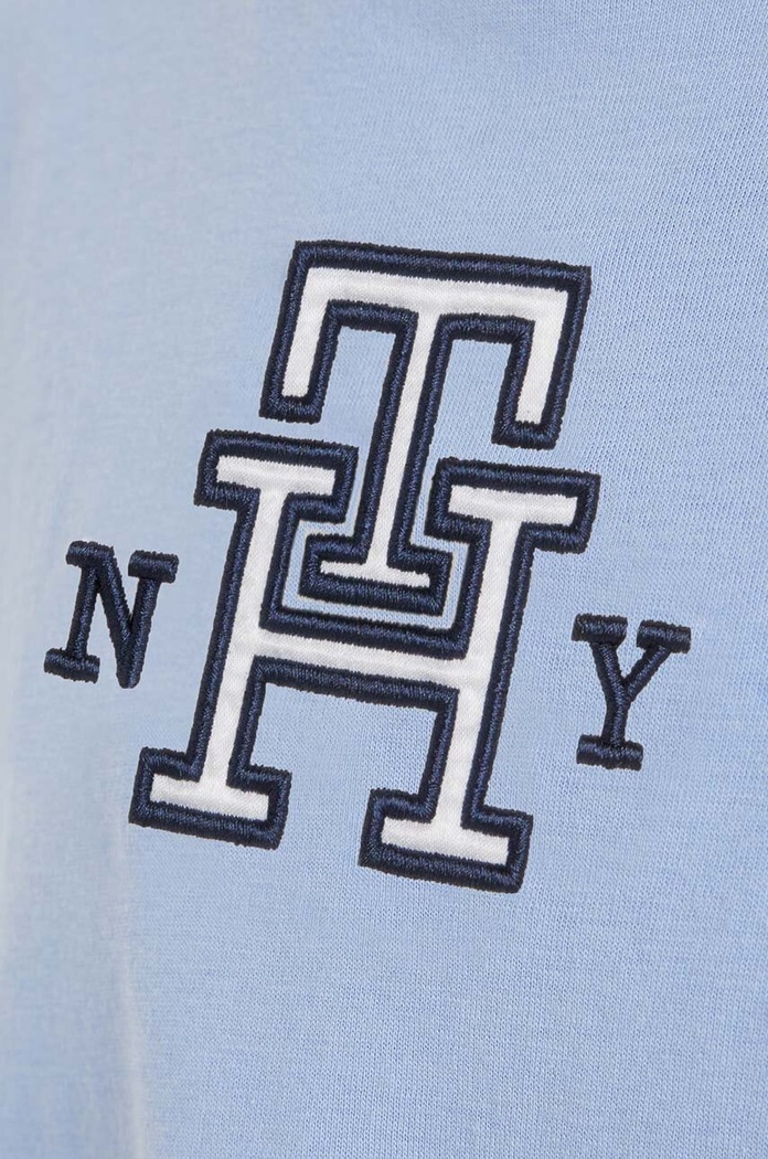 Tommy Hilfiger t-shirt bawełniany dziecięcy niebieski KG0KG07437.128.176.9BYX