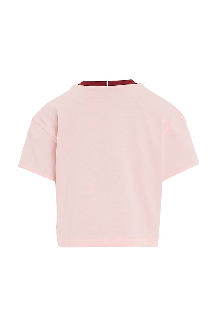 Dziewczynka Tommy Hilfiger t-shirt bawełniany dwustronny KG0KG07701.9BYX różowy
