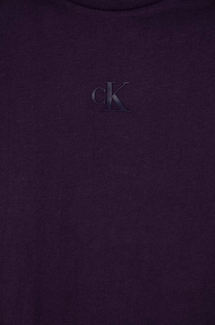 Памучна тениска Calvin Klein Jeans IG0IG02136.9BYX бордо AW23