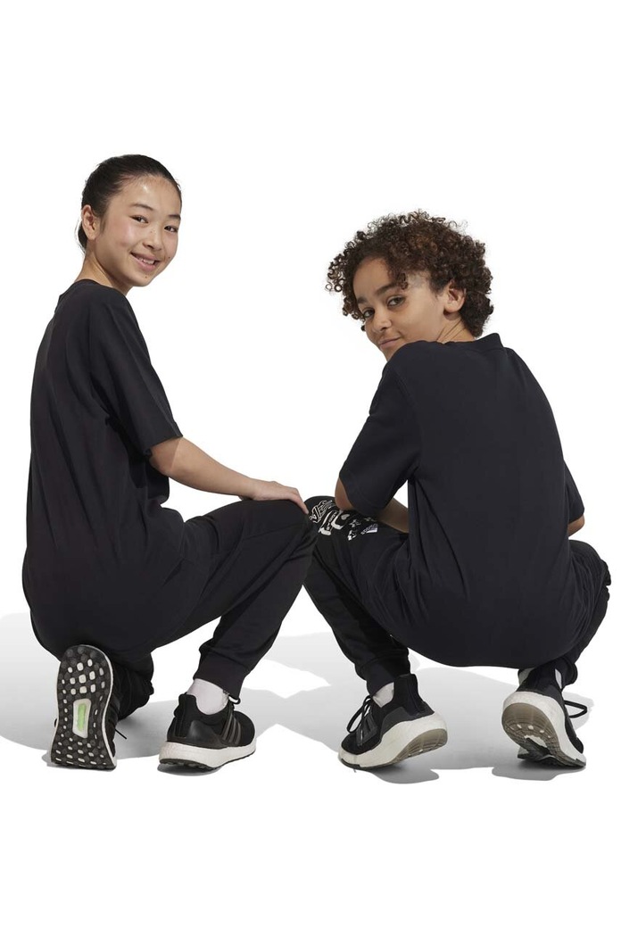 adidas t-shirt bawełniany dziecięcy IL6144 czarny