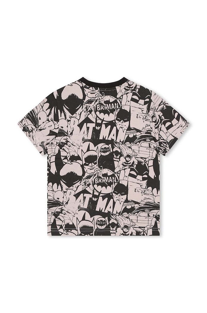 Dkny t-shirt bawełniany dziecięcy x DC Comics D55008.162.174 czarny AW23