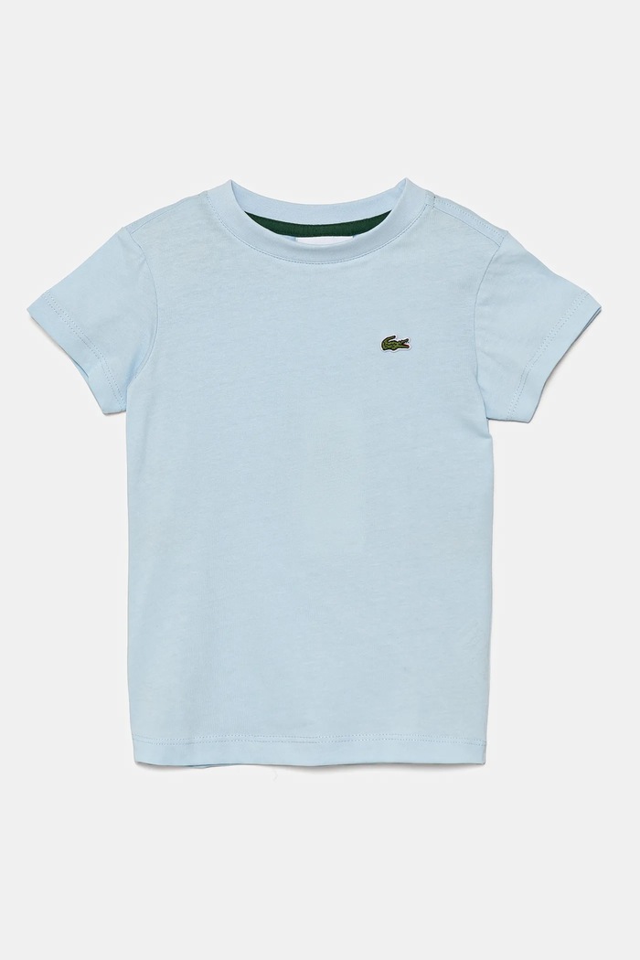 Lacoste tricou de bumbac pentru copii uni albastru TJ1122