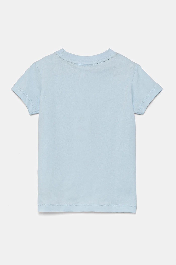 Lacoste tricou de bumbac pentru copii TJ1122 albastru AW25