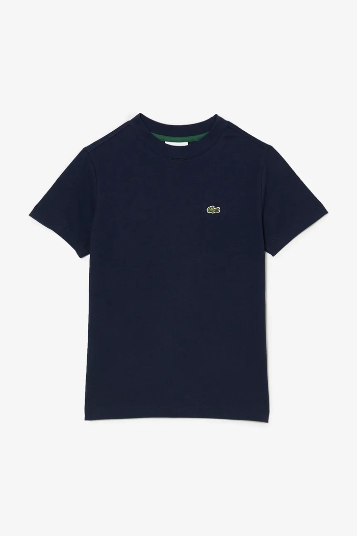 Lacoste t-shirt in cotone per bambini cotone blu navy TJ1122