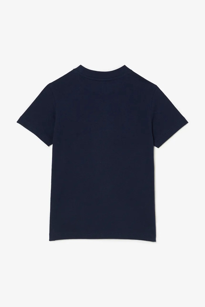 Lacoste t-shirt in cotone per bambini TJ1122 blu navy AW25