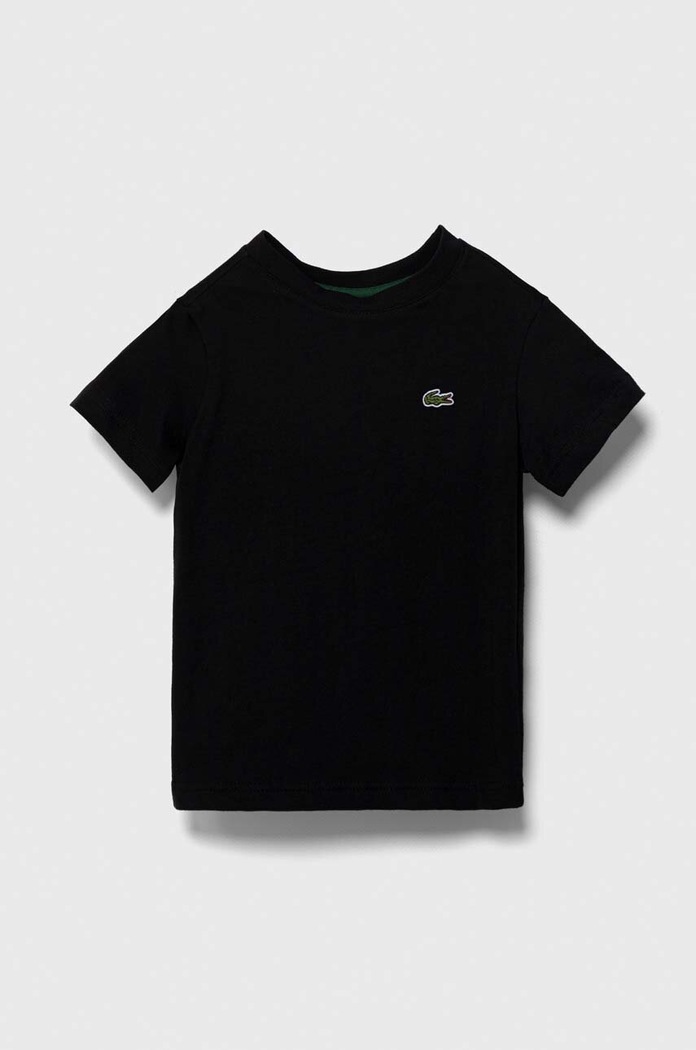 Lacoste t-shirt bawełniany dziecięcy bawełna czarny TJ1122
