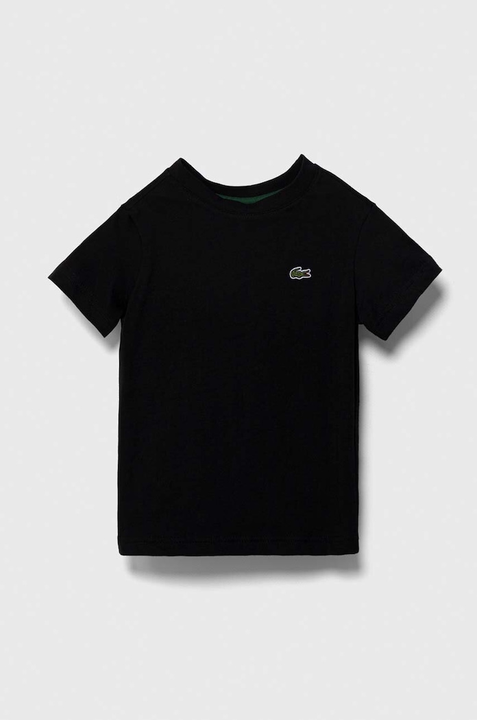 Lacoste t-shirt bawełniany dziecięcy bawełna czarny TJ1122
