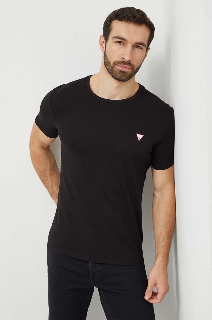 Βαμβακερό μπλουζάκι Guess M2YI36.I3Z14 μαύρο SS26