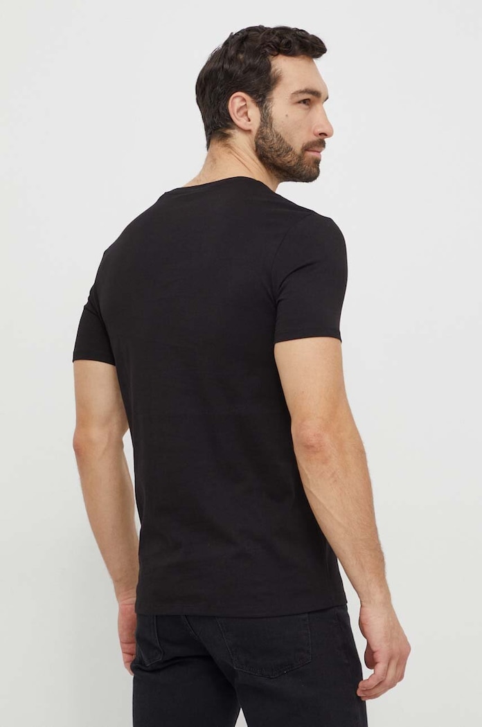 Ρούχα Βαμβακερό μπλουζάκι Guess M2YI36.I3Z14 μαύρο