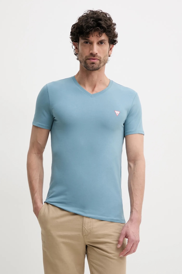 Guess t-shirt niebieski M2YI32.J1314
