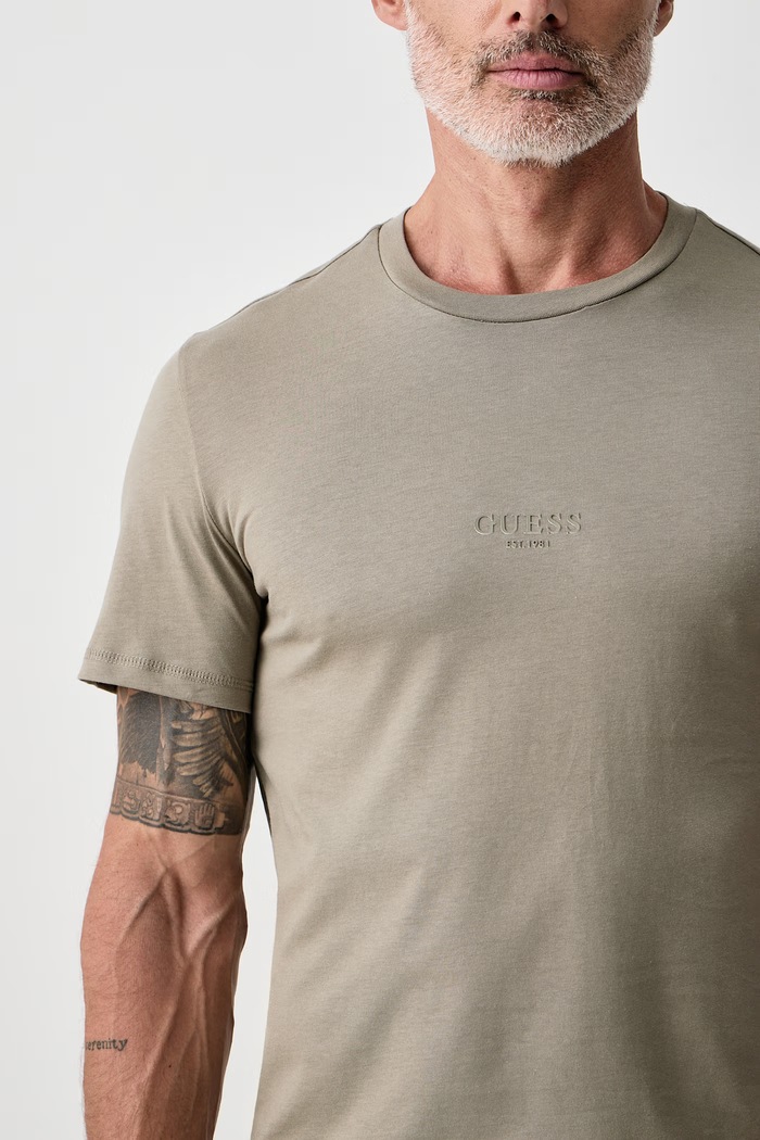 Odzież Guess T-shirt męski bawełniany AIDY M2YI72.I3Z14 zielony