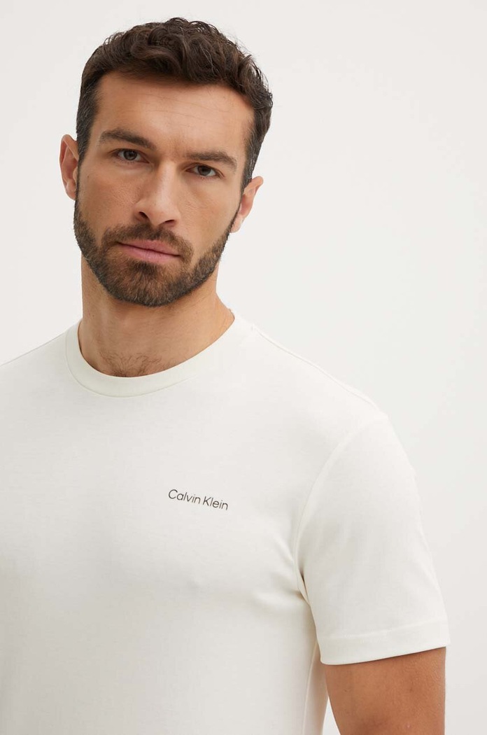 Oblečenie Bavlnené tričko Calvin Klein K10K109894 béžová