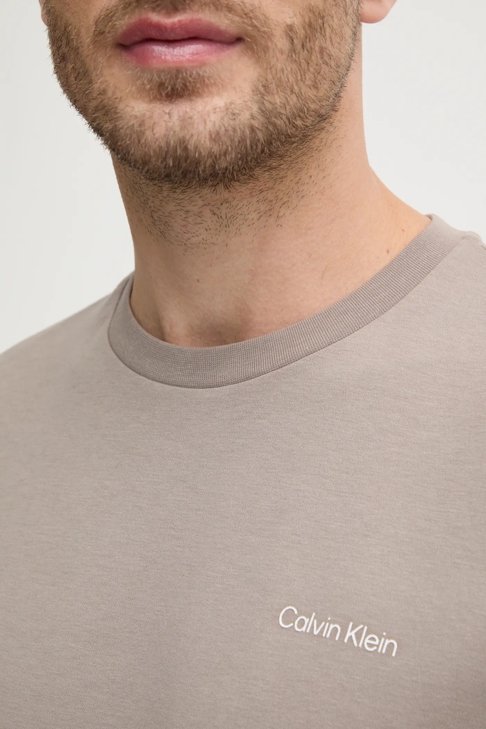 Bavlněné tričko Calvin Klein K10K109894 béžová