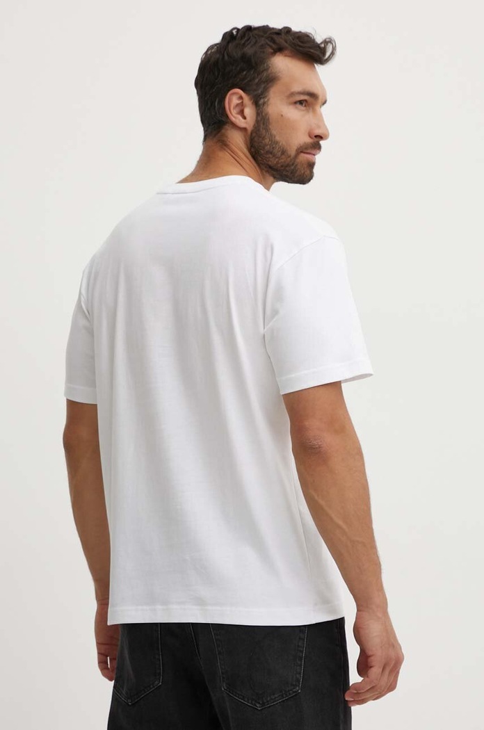 Ρούχα Βαμβακερό μπλουζάκι Calvin Klein K10K111346 λευκό