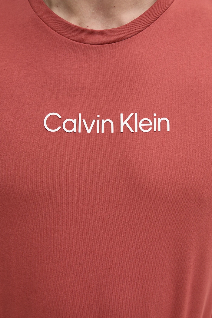 Calvin Klein t-shirt bawełniany K10K111346 pomarańczowy