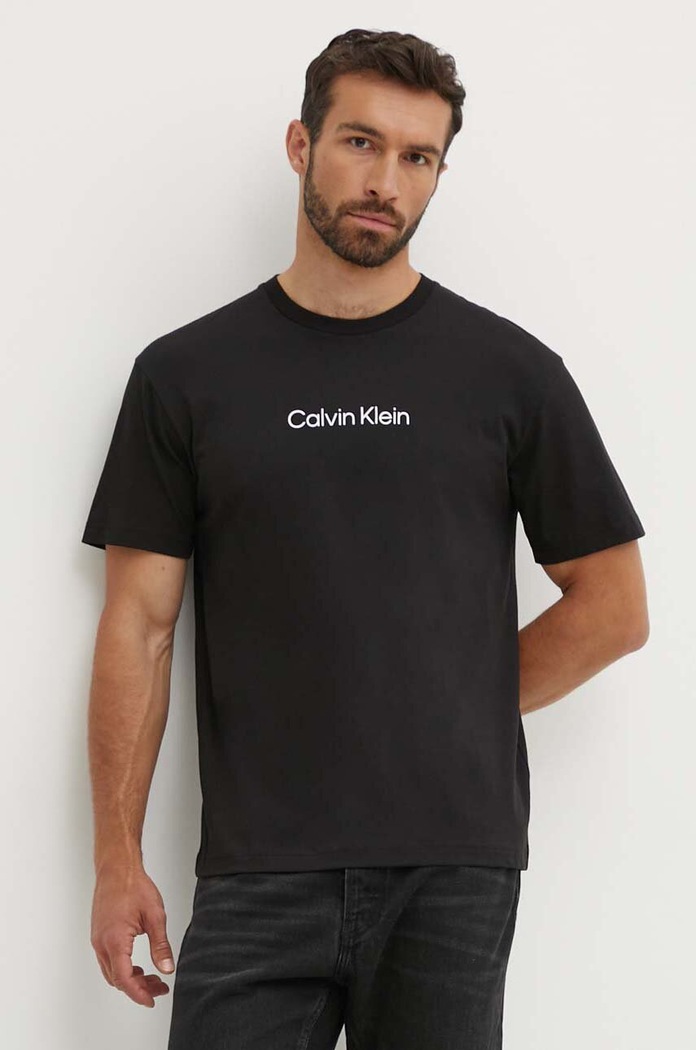 Bavlněné tričko Calvin Klein černá K10K111346
