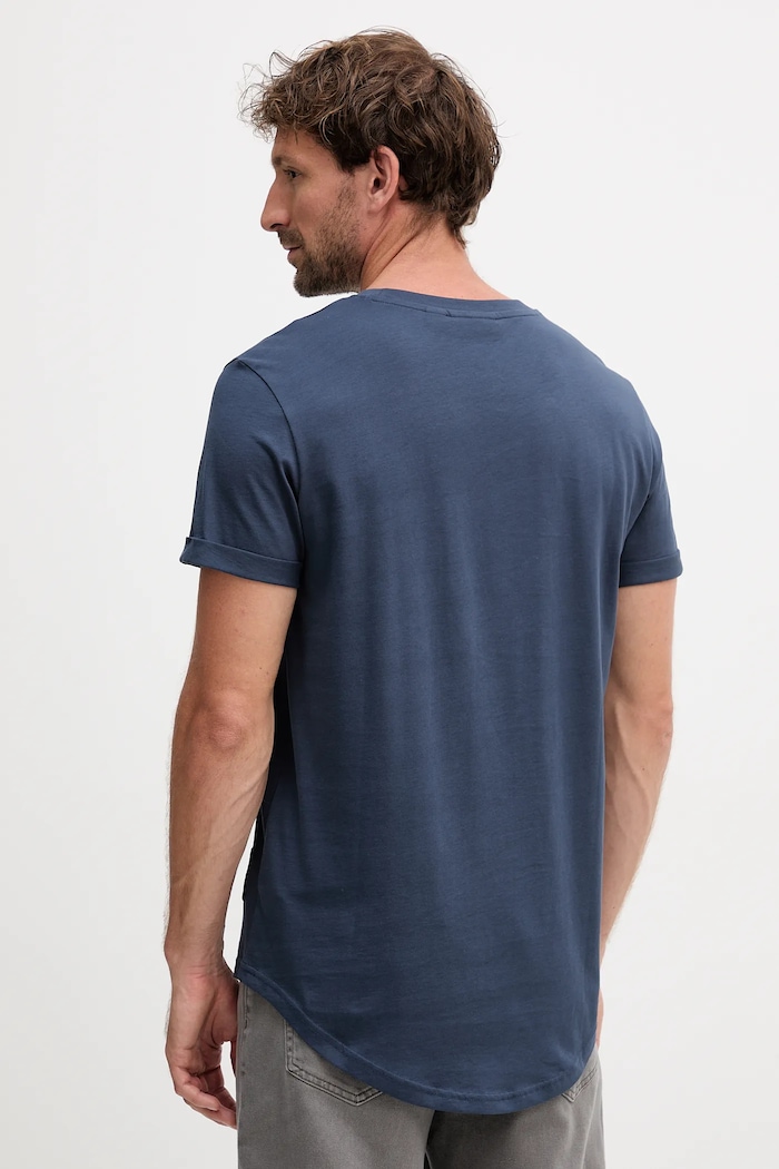 Bavlněné tričko Calvin Klein Jeans J30J323482 námořnická modř AA00