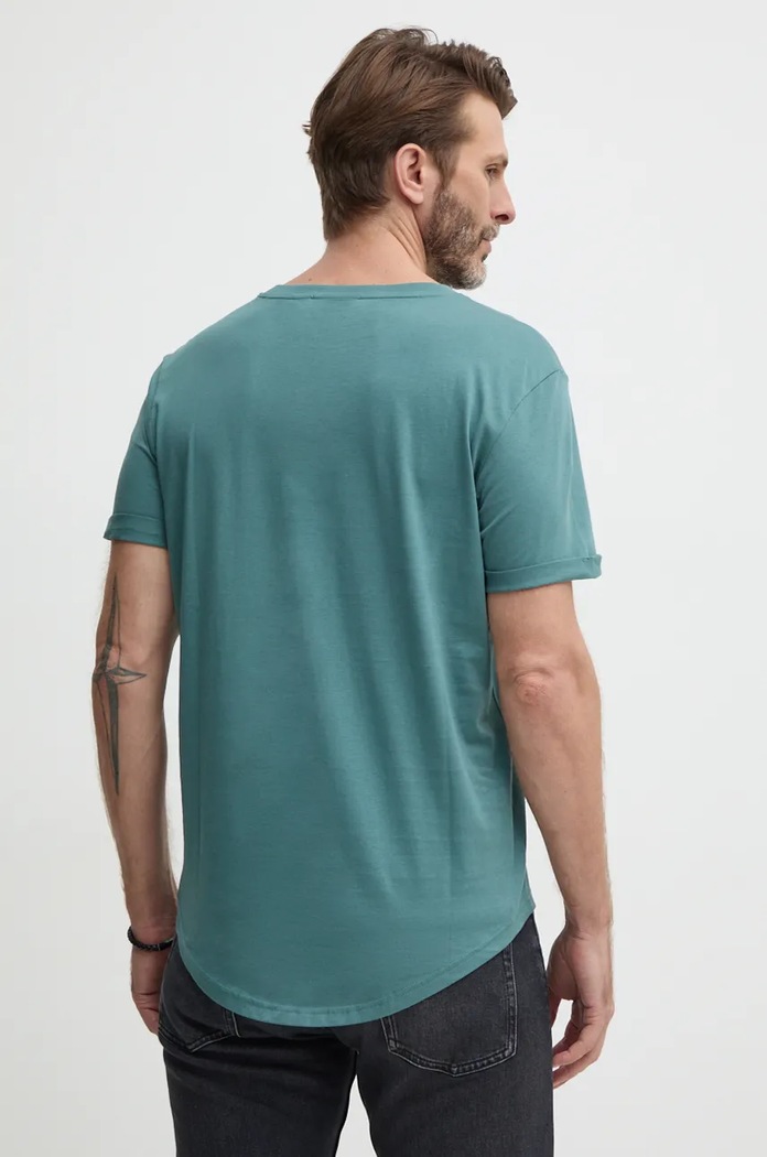 Дрехи Calvin Klein Jeans Памучна тениска Calvin Klein Jeans J30J323482 тюркоазен