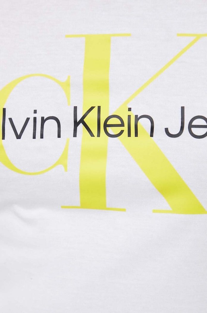 Calvin Klein Jeans tricou din bumbac J30J320806 alb