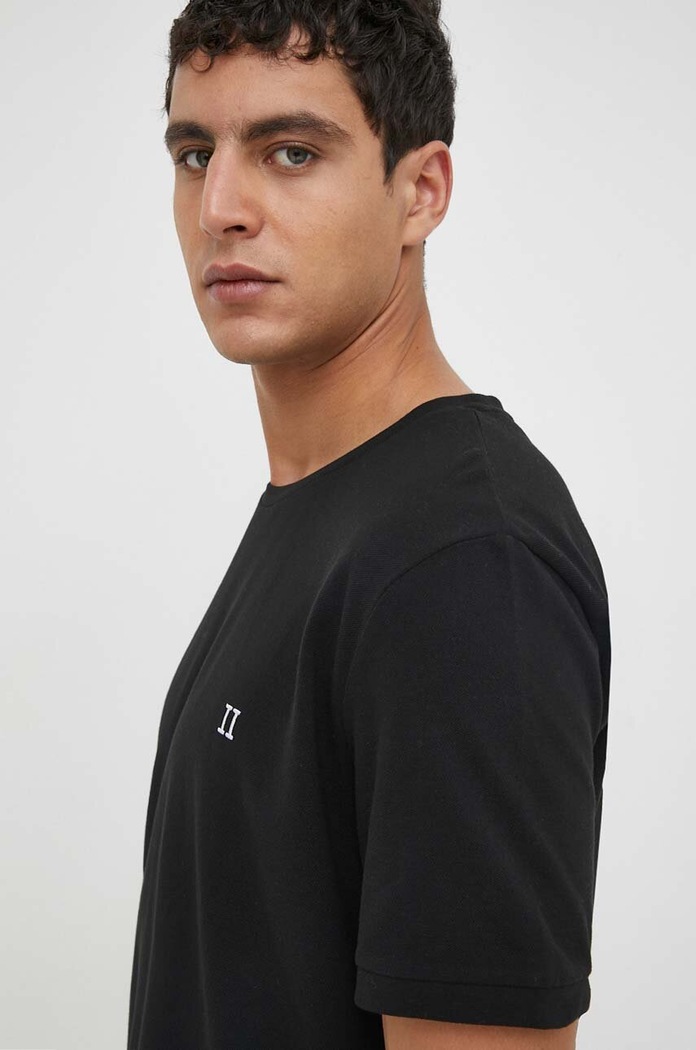 Les Deux tricou din bumbac negru LDM101007