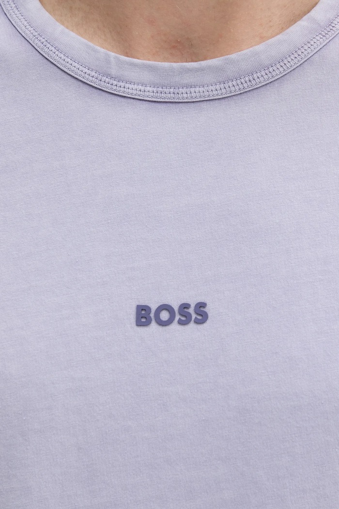 Pamučna majica BOSS Orange BOSS ORANGE ljubičasta 50502173