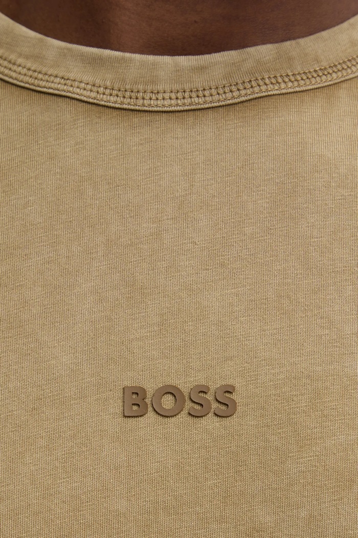 Bavlněné tričko Boss Orange BOSS ORANGE 50502173 zelená